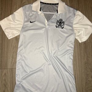 Nike Men's White and Black Polo Shirt